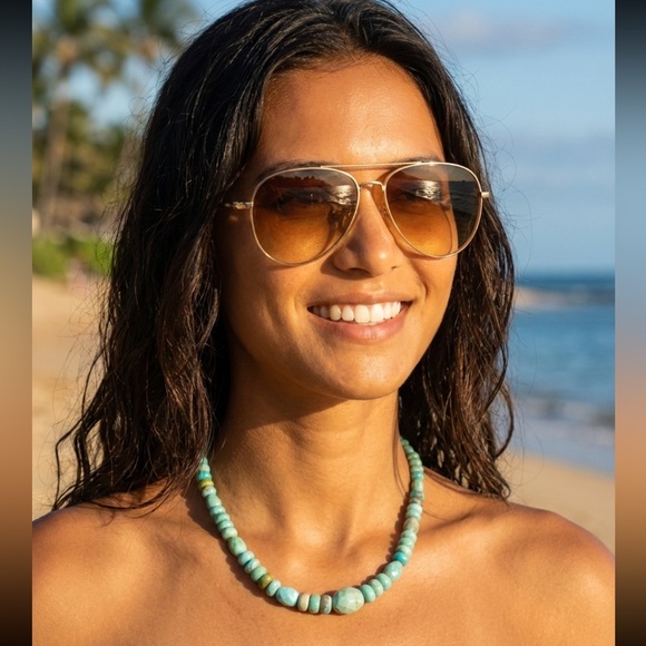 Jay King Accessories - Jay King DTR Necklace 925 Sterling Silver Natural Turquoise Graduated Beads Nugg